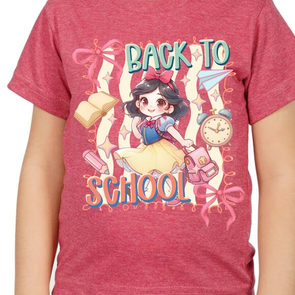 Princess Snow White Chibi Back to school Graphic T-shirt for kids - Picture 2 of 5